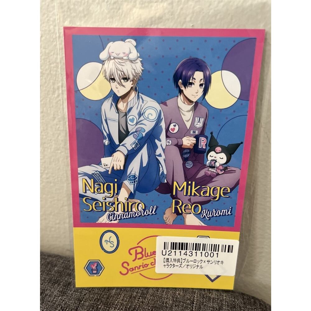 Blue Lock X Sanrio Postcard Seishiro Nagi Mikage Reo Kuromi Cinnamoroll